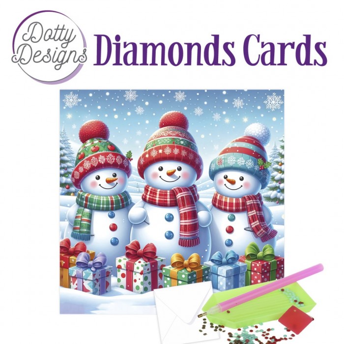 Diamond Painting Dotty Design Diamonds Cards | Snowmen