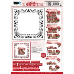 knipvel-3D - Berries Beauties - Red Roses 2 - DODOHS10002