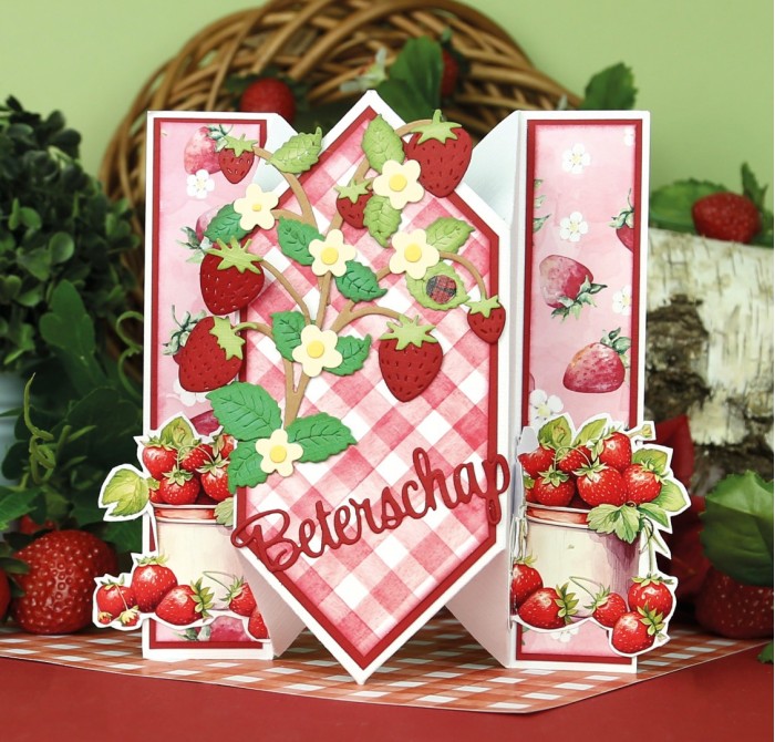 Push-out sheet - 3D - Berrie's Beauties - Sweet Strawberries: Strawberries In A Basket - SB11026 - Afbeelding 2