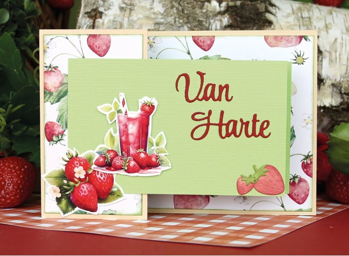 Push-out sheet - 3D - Berrie's Beauties - Sweet Strawberries: Strawberry Pie - SB11027 - Afbeelding 2