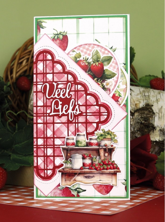 Push-out sheet - 3D - Berrie's Beauties - Sweet Strawberries: Strawberry Sale - SB11028 - Afbeelding 3