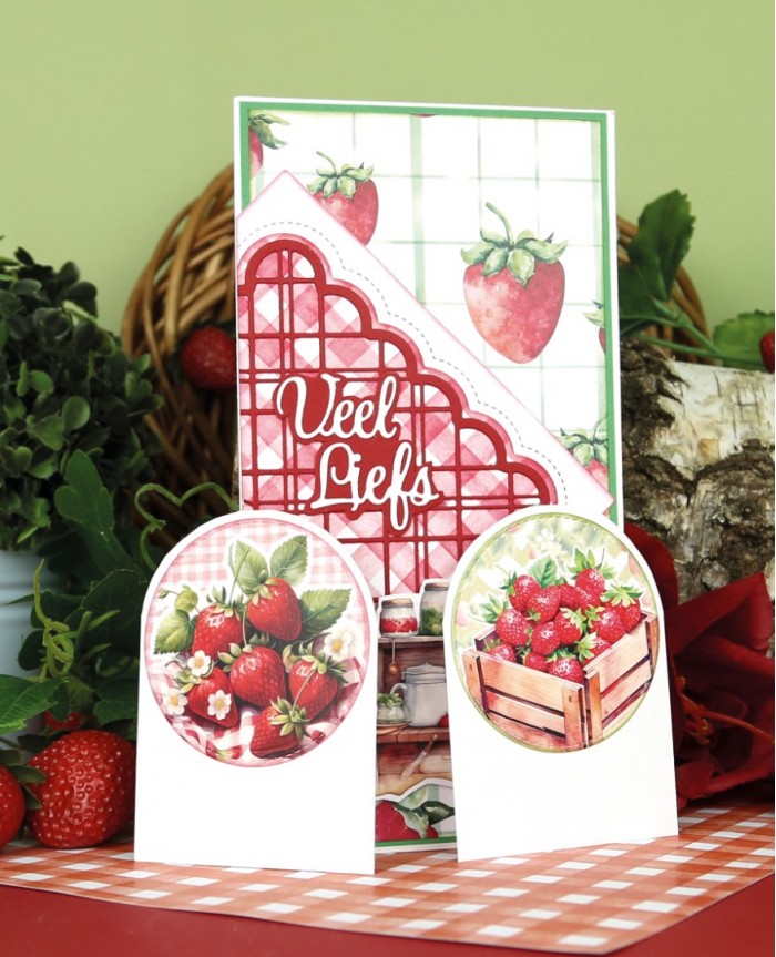 Push-out sheet - 3D - Berrie's Beauties - Sweet Strawberries: Pure Strawberries - SB11025 - Afbeelding 2