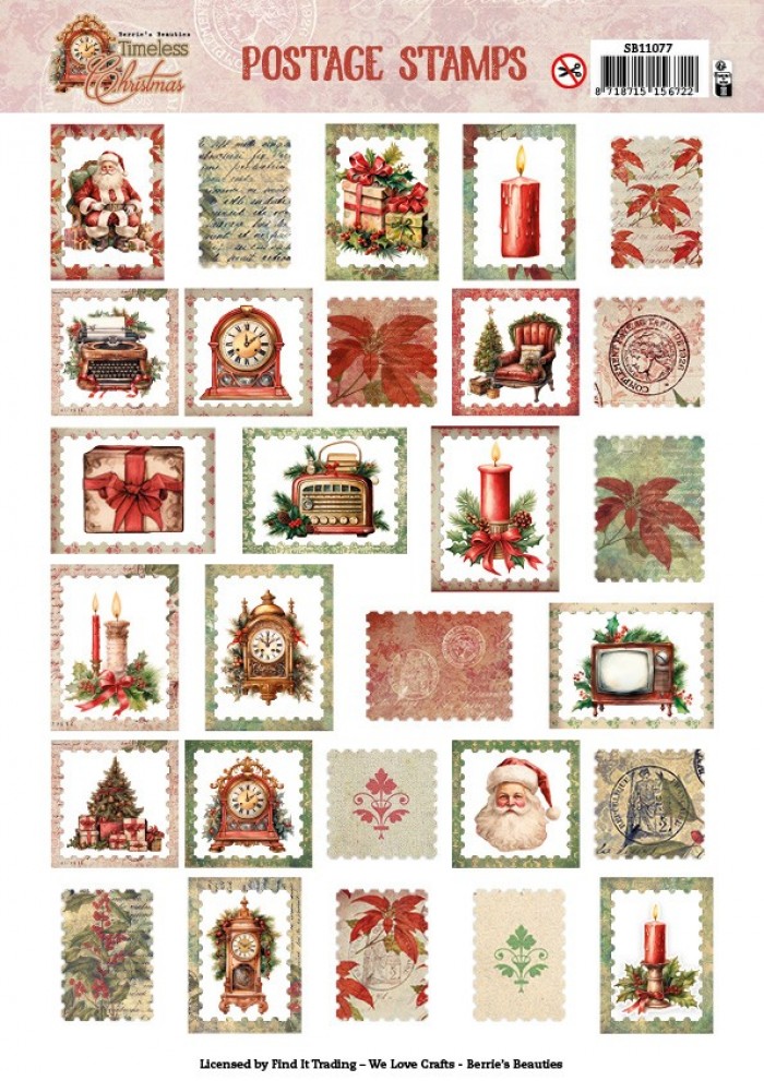 Push-out sheet - 3D - Berrie's Beauties - Postage Stamps - SB11077