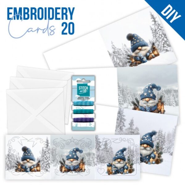 Embroidery Cards Nr. 20 Gnomie Christmas
