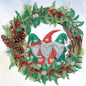 Crystal Card Kit | Diamond painting Christmas Gnomes