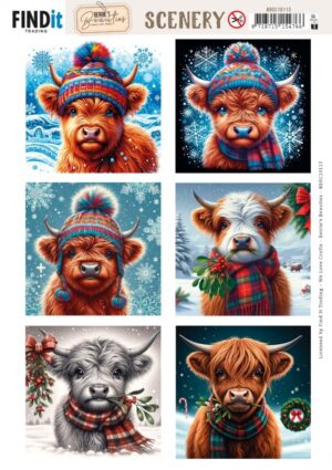 Push-out sheet - 3D - Berrie's Beauties - Highland: Square - BBSC10113