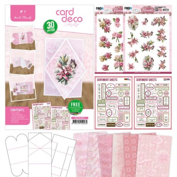 Card Deco Cards Nr. 1 Pink Florals