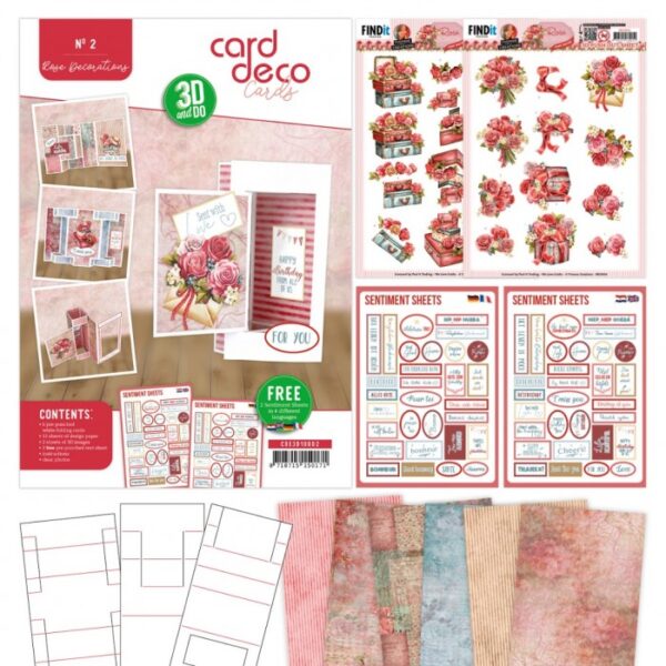 Card Deco Cards Nr. 2 Rose Decorations