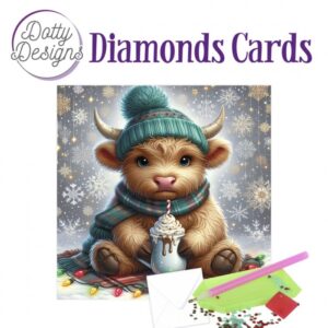 Diamond Painting Dotty Design Diamonds Cards | Christmas Cow 1