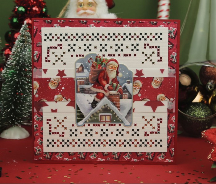 Card Deco Essentials Vellum Stars Red - Afbeelding 2