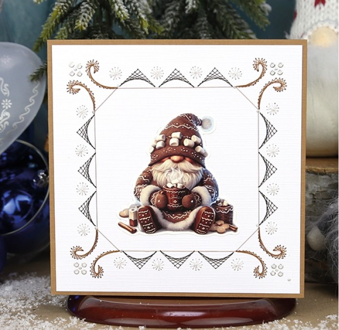 Push-out sheet - 3D - Berrie's Beauties - Gnomie Holidays: Brown - SB11051 - Afbeelding 2