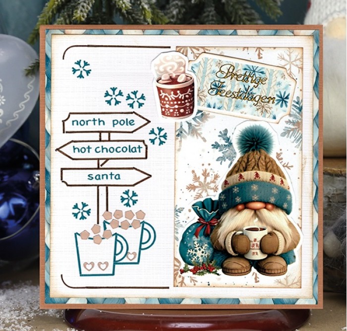 Push-out sheet - 3D - Berrie's Beauties - Gnomie Holidays: Navy - SB11052 - Afbeelding 2