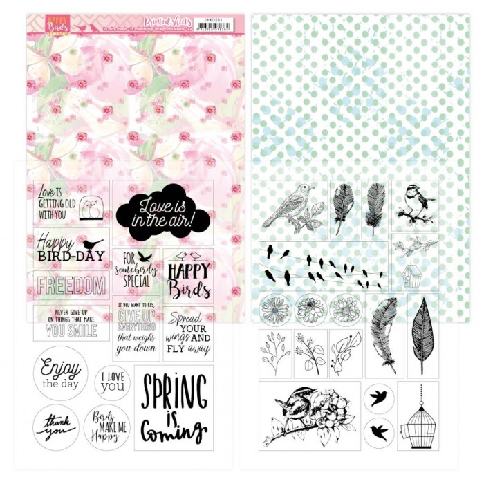 Mica Sheets - Jeanine's Art - Happy Birds - JAMC1003