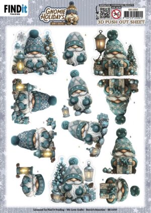 Push-out sheet - 3D - Berrie's Beauties - Gnomie Holidays: Emerald - SB11050