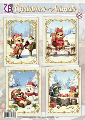 Creative Cut Outs Kaartenpakket - Christmas animals