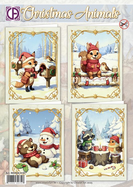 Creative Cut Outs Kaartenpakket - Christmas animals