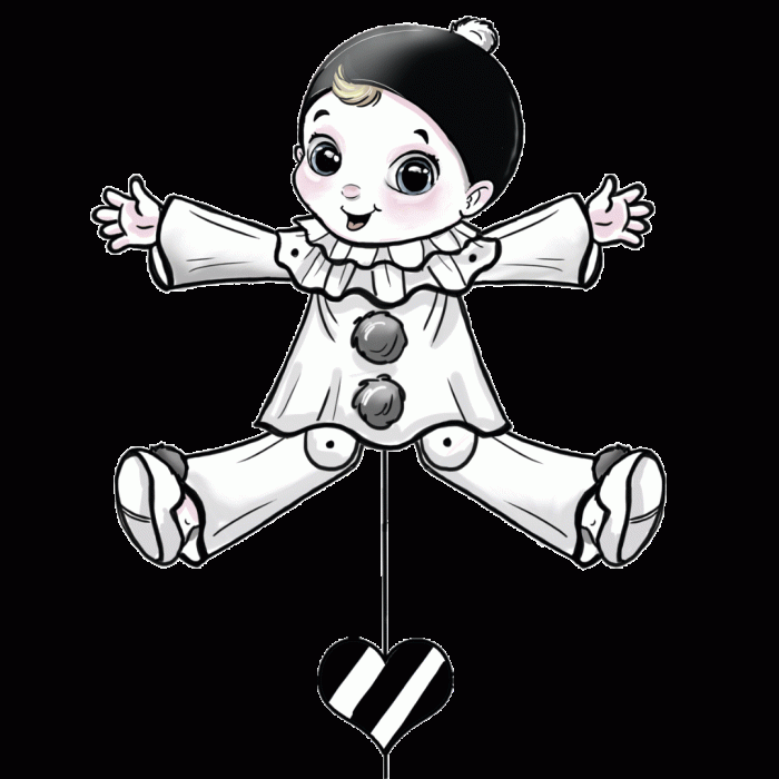 Petit Pierrot paper doll kaarten - Afbeelding 3