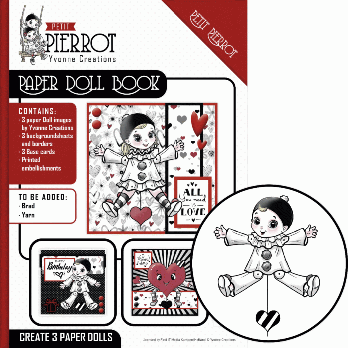 Petit Pierrot paper doll kaarten - Afbeelding 2