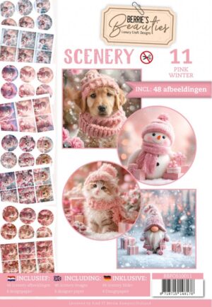 Push-Out Book Scenery Nr. 11 Pink Winter