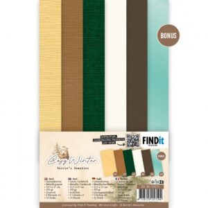 Linnen Kaartenkarton - Berries Beauties - Cosy Winter