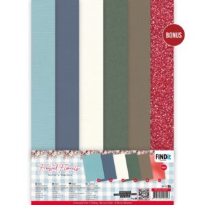 Linnen Kaartenkarton - Berries Beauties - Frosted Florals - 21 x 29,7 cm