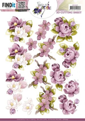knipvel-3D - Precious Marieke - Purple Magnolia - CD12247