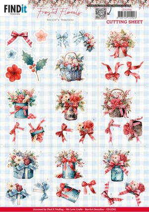 knipvel-3D- Berries Beauties - Frosted Florals: Mini- CD12392