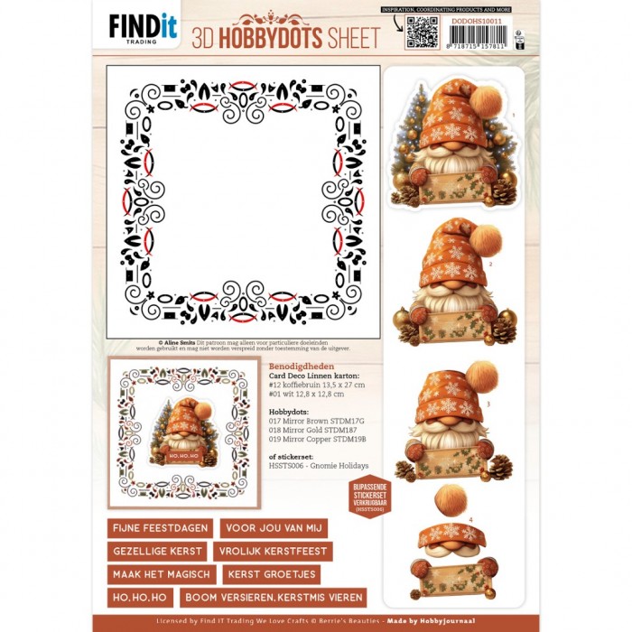 knipvel-3D - Berries Beauties - Gnomie Holidays 1 - DODOHS10011