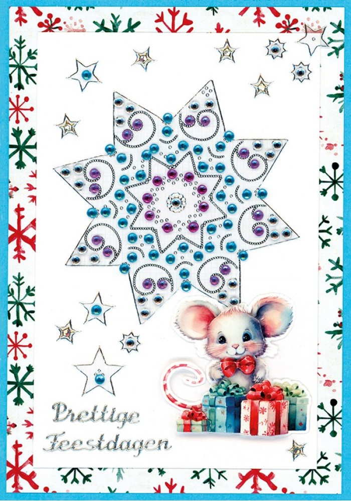 knipvel-3D- Berries Beauties - A Very Furry Christmas: Mouse - CD12385 - Afbeelding 3