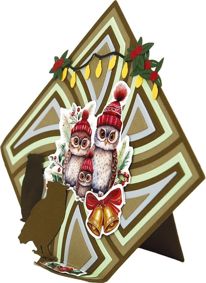 Linnen Kaartenkarton - Berries Beauties - A Very Furry Christmas - 21 x 29,7 cm - Afbeelding 3