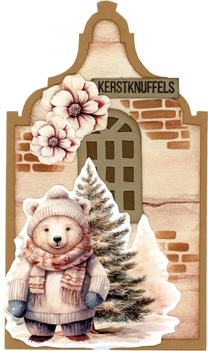 knipvel-3D - Berries Beauties - Cosy Winter: Cosy Bear - CD12394 - Afbeelding 2