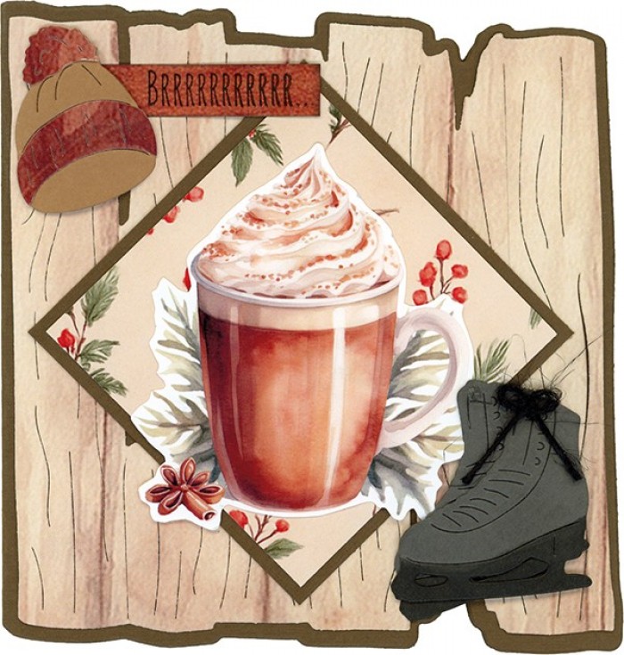 knipvel-3D - Berries Beauties - Cosy Winter: Cosy Drinks - CD12397 - Afbeelding 2