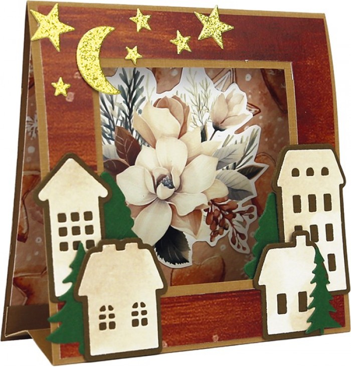 Linnen Kaartenkarton - Berries Beauties - Cosy Winter - 21 x 29,7 cm - Afbeelding 4