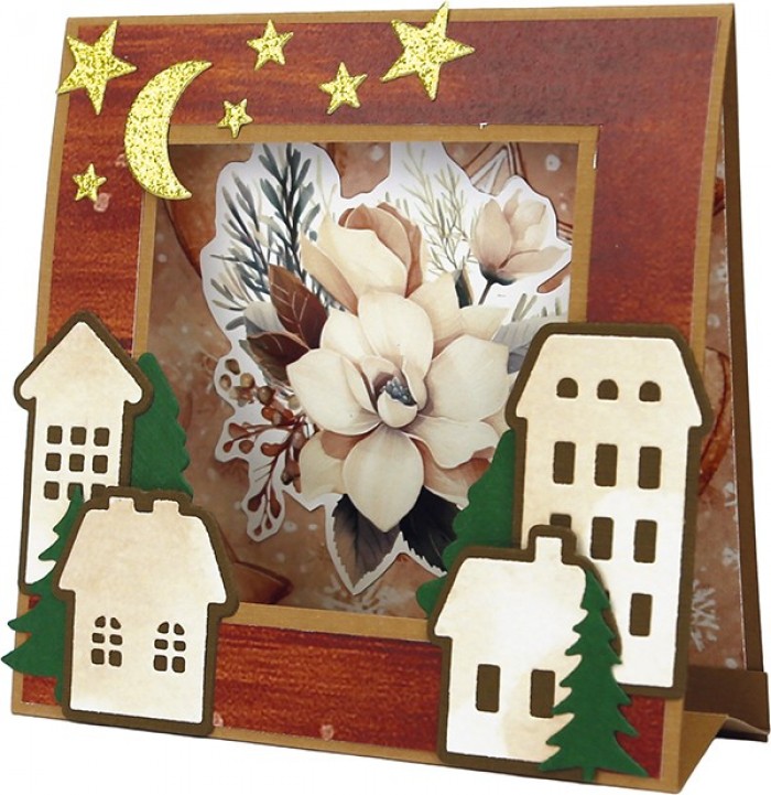 Linnen Kaartenkarton - Berries Beauties - Cosy Winter - 21 x 29,7 cm - Afbeelding 3