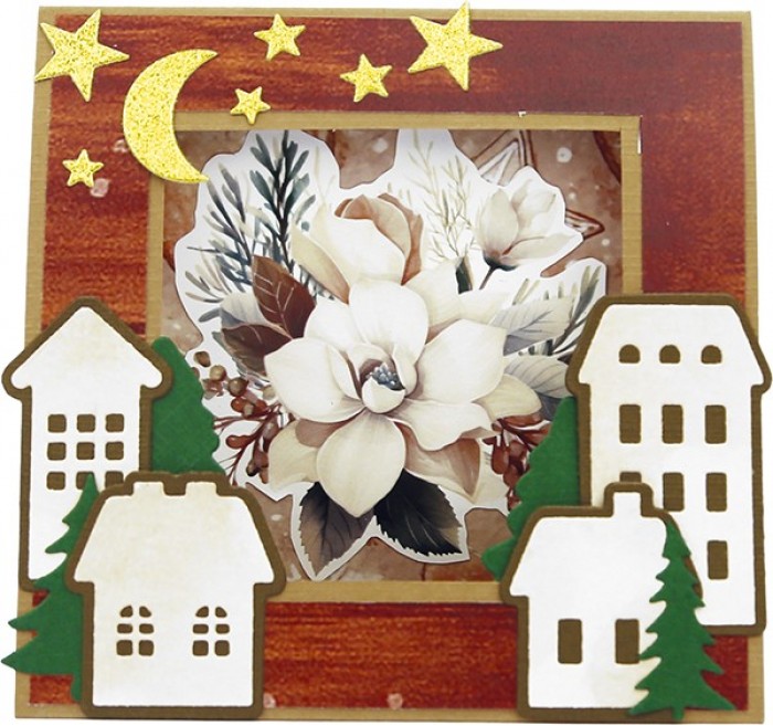 Linnen Kaartenkarton - Berries Beauties - Cosy Winter - 21 x 29,7 cm - Afbeelding 2