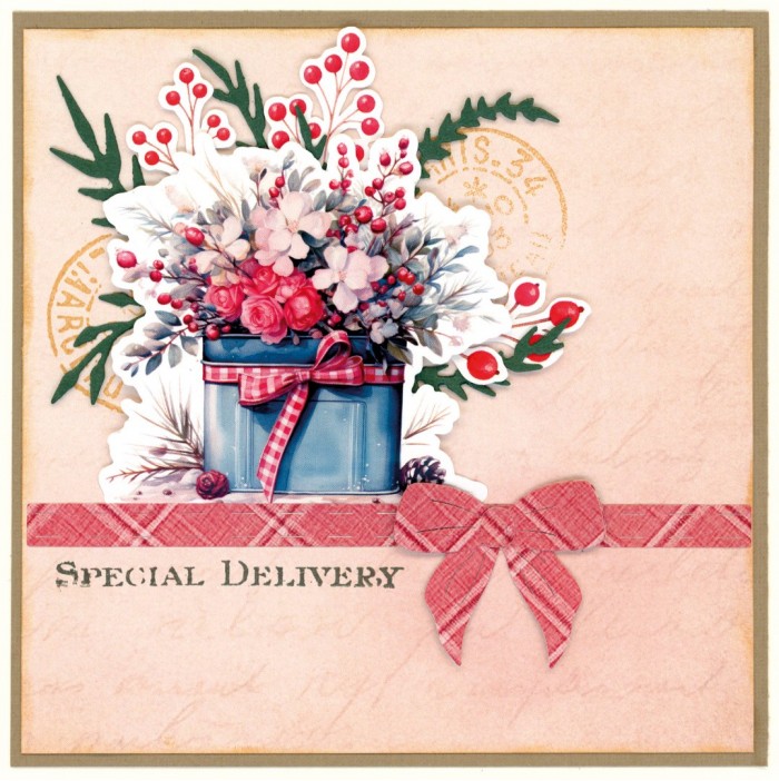 Linnen Kaartenkarton - Berries Beauties - Frosted Florals - 21 x 29,7 cm - Afbeelding 2