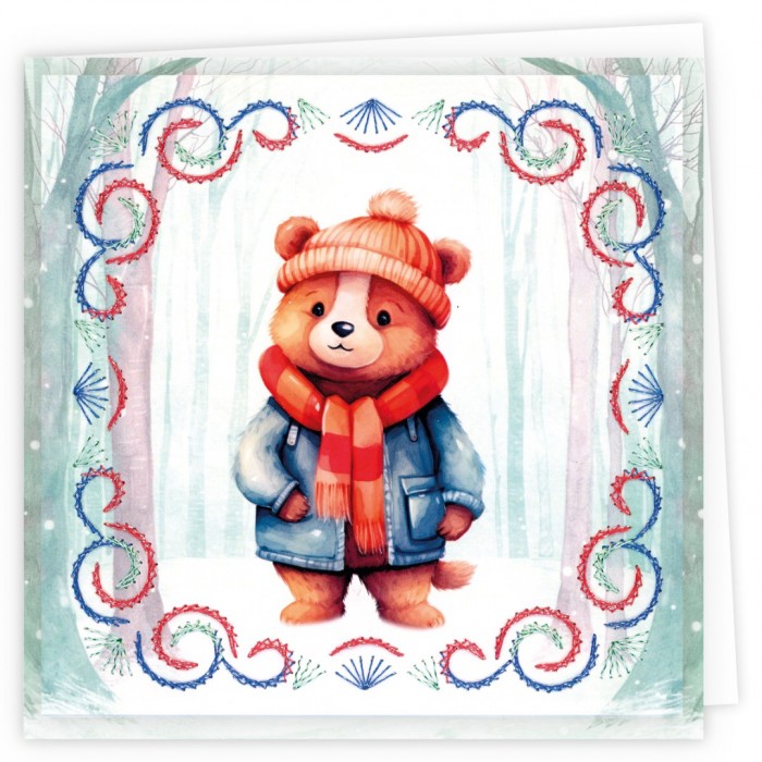 Embroidery Cards Nr. 24 Bear - Afbeelding 4