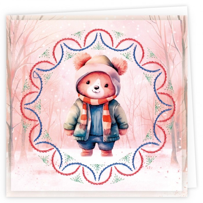 Embroidery Cards Nr. 24 Bear - Afbeelding 3