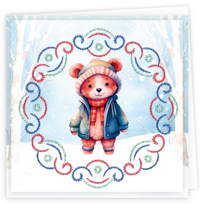 Embroidery Cards Nr. 24 Bear - Afbeelding 2