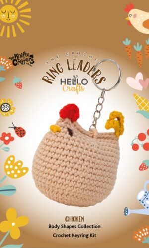 The Knitty Critters sleutelhanger haakpakket - Chicken