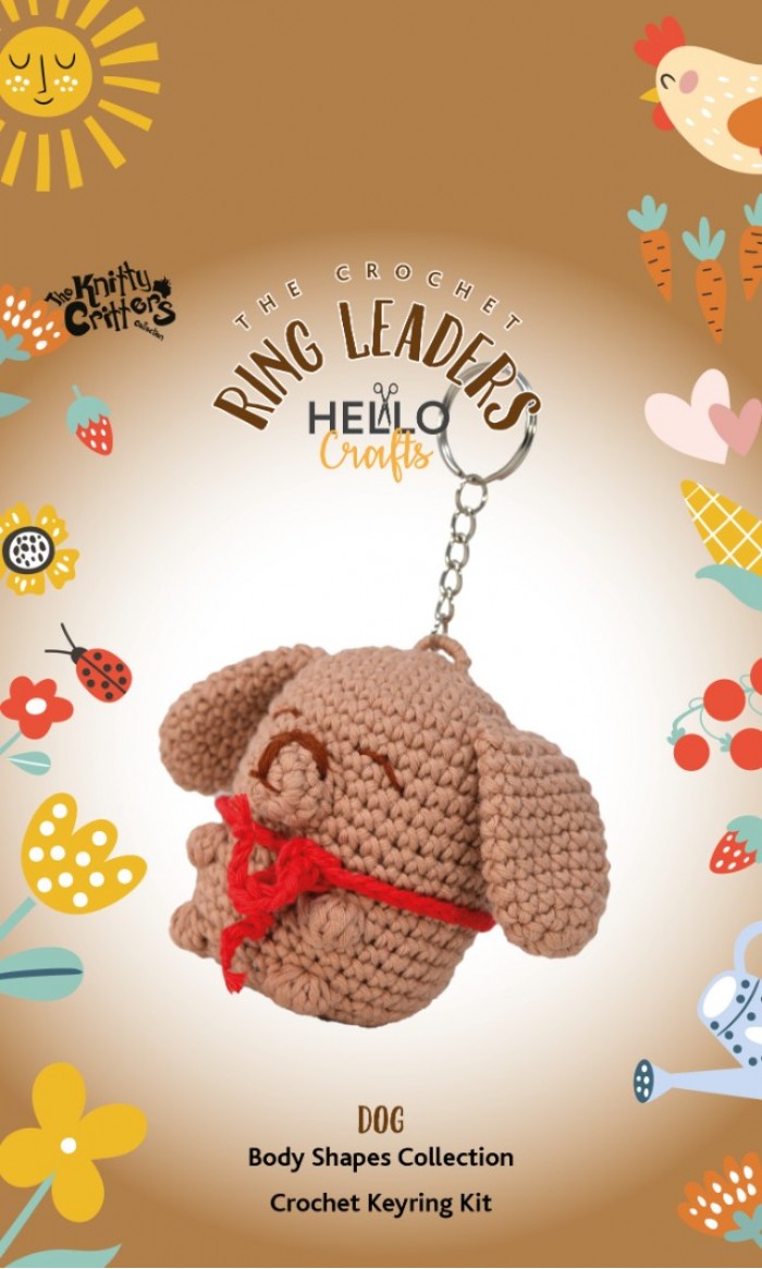 The Knitty Critters sleutelhanger haakpakket - Dog