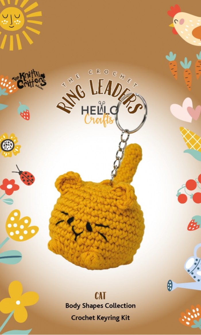 The Knitty Critters sleutelhanger haakpakket - Cat