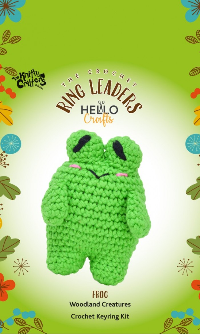 The Knitty Critters sleutelhanger haakpakket - Frog