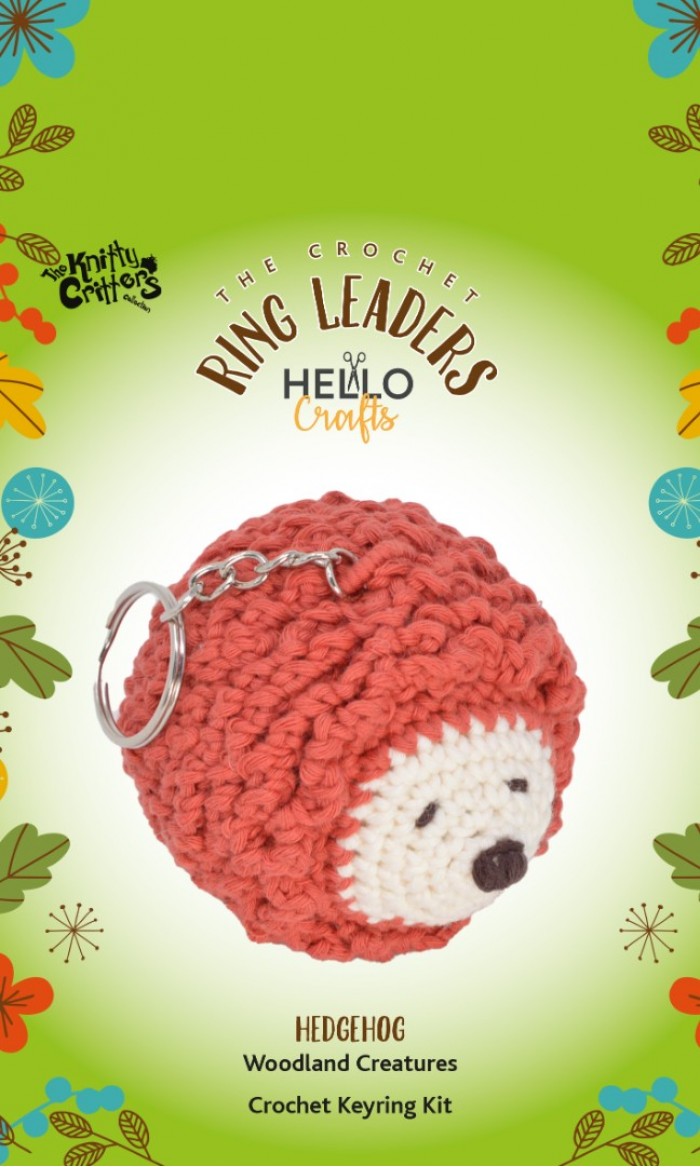 The Knitty Critters sleutelhanger haakpakket - Hedgehog