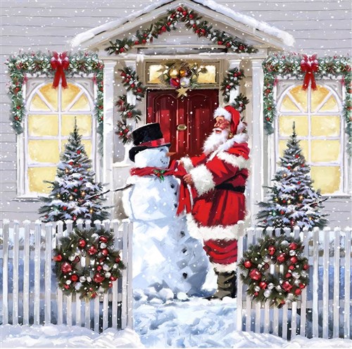 Crystal Card Kit | Diamond painting Santa & Snowman