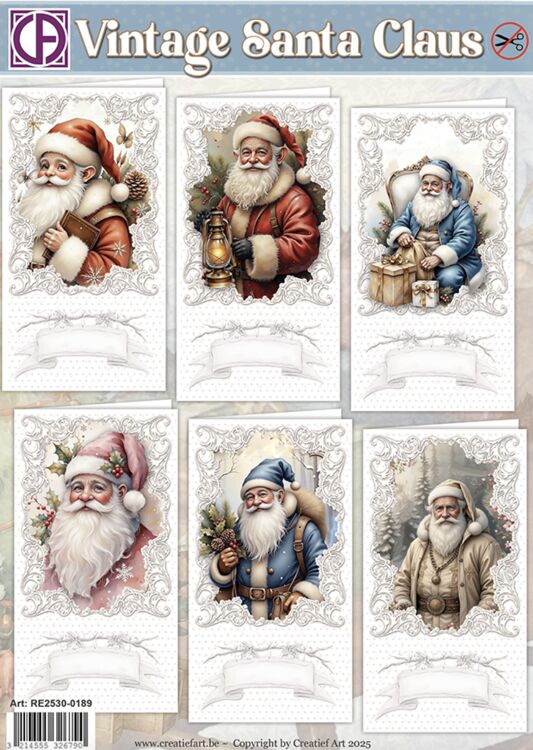 Kaartenpakket All About Christmas - Vintage Santa Claus