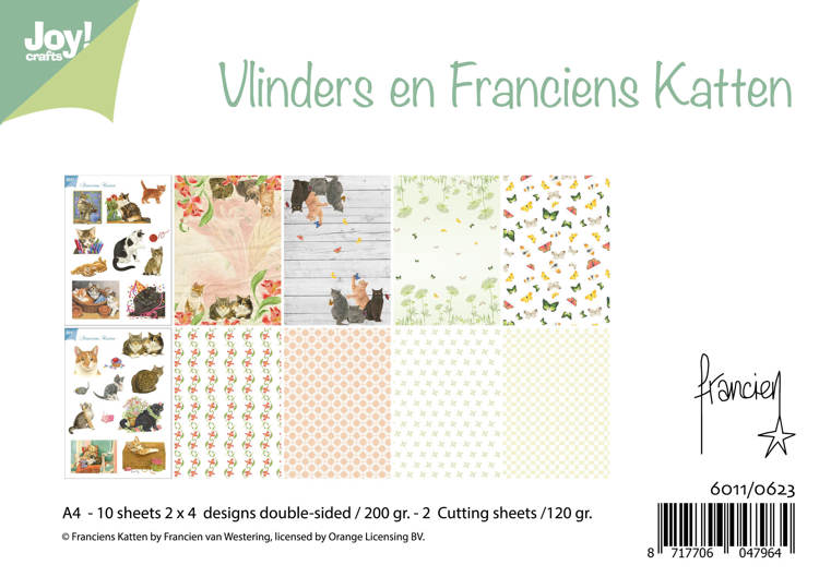 Joy! Crafts A4 Papierset Vlinders & Franciens Katten