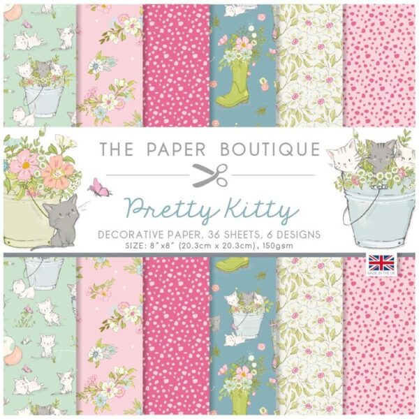 The paper boutique paperpack Pretty Kitty 8x8 Paper Pad