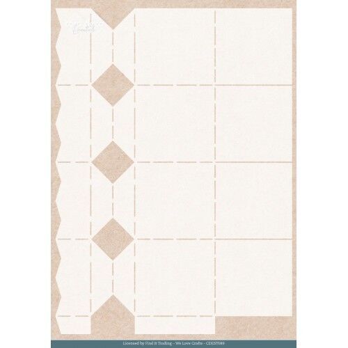 Card Deco Essentials Stencil Frosted Florals - Frosted Toffee Box (28,8 x 21 cm)