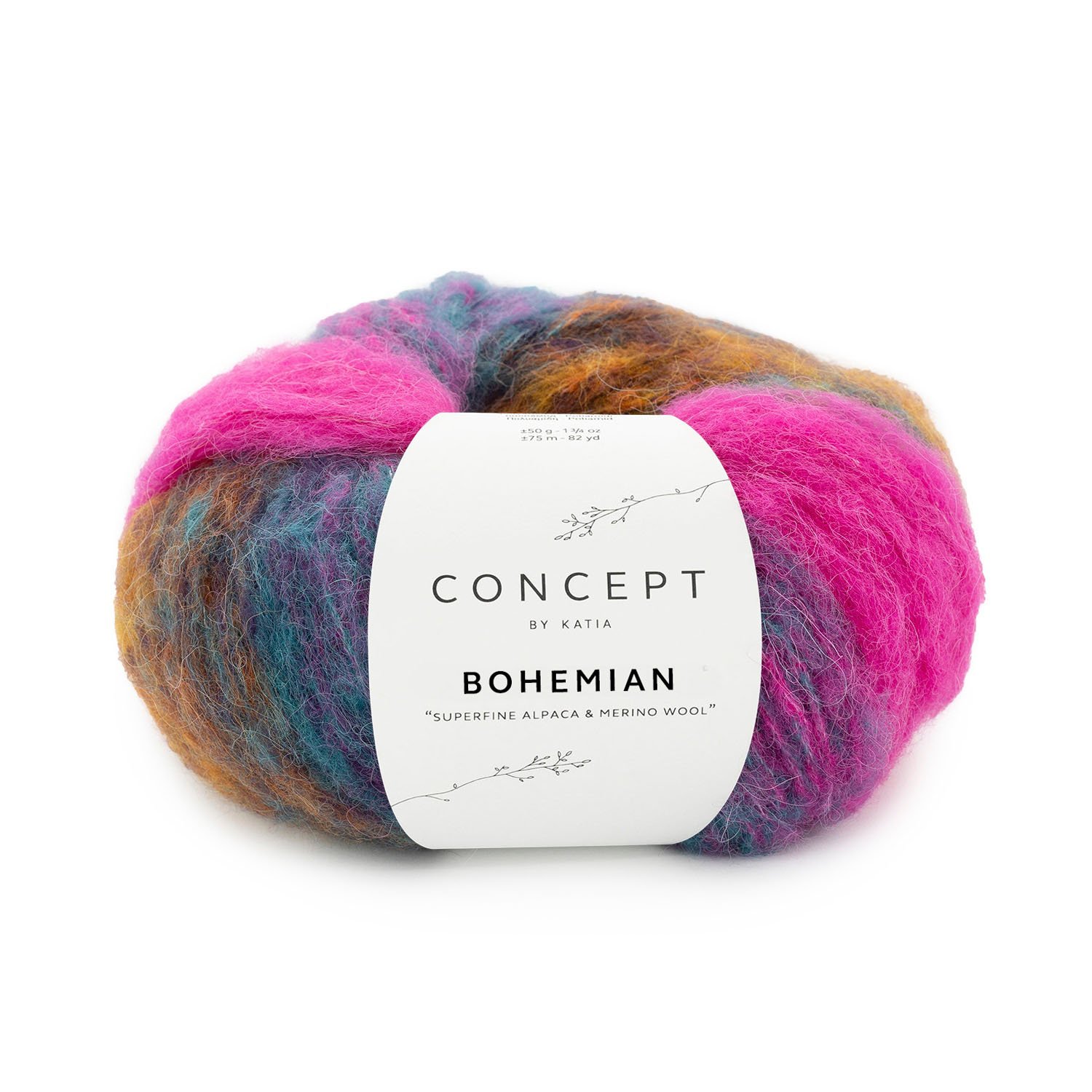 Kleur 205 Fuchsia-Eend blauw-Roest bruin